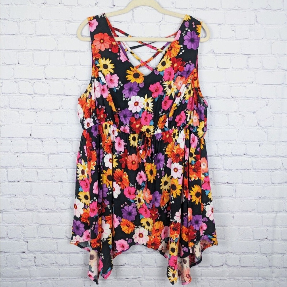Babydoll Stretch Challis Hanky Hem Top